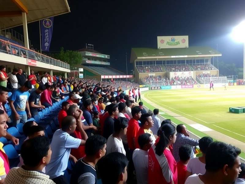 Panjim Power Striker stadium with packed crowds